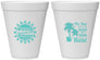 Personalized Bachelorette 12 oz Foam Cups - Sun Sand Drink Hand | 60114