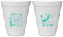 Personalized Bachelorette 12 oz Foam Cups - Mermaid | 60175