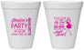 Personalized Bachelorette 12 oz Foam Cups - Drink The Night Away | 60182