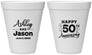 Personalized Anniversary 12 oz Foam Cups - 50th Wedding | 80007