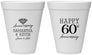 Personalized Anniversary 12 oz Foam Cups - 60th Wedding | 80019