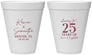 Personalized Anniversary 12 oz Foam Cups - 25 Years Of Marriage | 80032