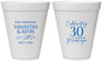 Personalized Anniversary 12 oz Foam Cups - 30 Years Of Marriage | 80033