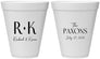 Personalized Wedding 12 oz Foam Cups - Two Letter Monogram | 802