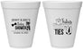 Personalized Baby Shower 12 oz Foam Cups - Gender Reveal Tutus Or Ties | 90033