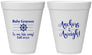 Personalized Baby Shower 12 oz Foam Cups - Nautical Anchors Aweigh | 90054