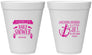 Personalized Baby Shower 12 oz Foam Cups - Anchors Aweigh Little Girl | 90056