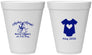 Personalized Baby Shower 12 oz Foam Cups - Nautical Anchors Aweigh | 90083