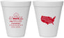 Personalized Baby Shower 12 oz Foam Cups - Red White Blue | 90197