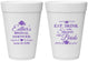 Personalized Bridal Shower 16 oz Foam Cups - Eat Drink Shower Bride | 100002