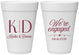 Personalized Engagement 16 oz Foam Cups - We Are Engaged | 10001