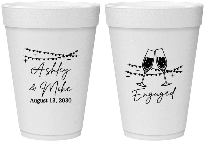 Personalized Engagement 16 oz Foam Cups - Engaged | 10007