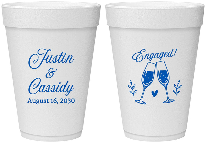 Personalized Engagement 16 oz Foam Cups - Engaged | 10013
