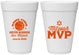 Personalized Bar Mitzvah 16 oz Foam Cups - 13th Birthday Basketball | 110001