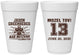 Personalized Bar Mitzvah 16 oz Foam Cups - 13th Birthday Football | 110002
