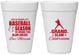 Personalized Bar Mitzvah 16 oz Foam Cups - 13th Birthday Baseball | 110004