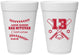 Personalized Bar Mitzvah 16 oz Foam Cups - 13th Birthday Baseball | 110005