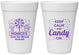 Personalized Bat Mitzvah 16 oz Foam Cups - 12th Birthday Cupcake | 120001