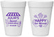 Personalized Bat Mitzvah 16 oz Foam Cups - 12th Birthday Cupcake | 120010