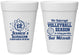 Personalized Bat Mitzvah 16 oz Foam Cups - 12th Birthday Volleyball | 120016