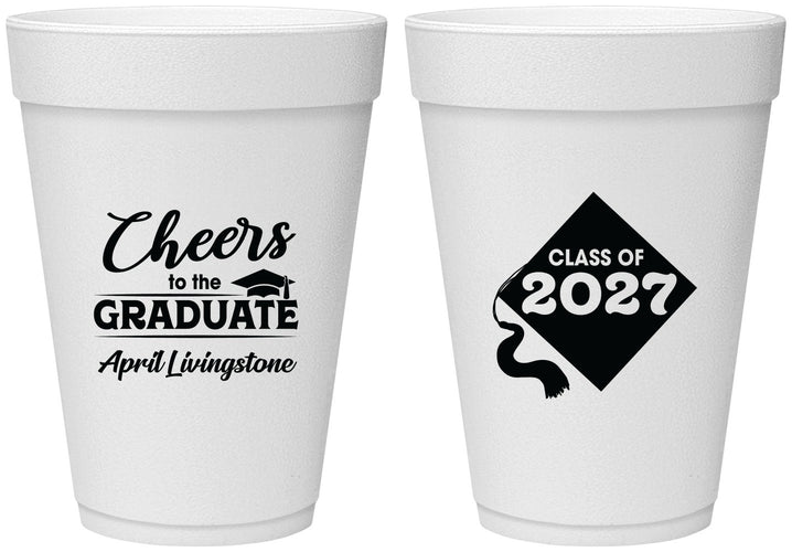 Personalized Graduation 16 oz Foam Cups - Class Of 2027 Tassel Hassel | 130033
