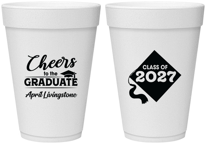 Personalized Graduation 16 oz Foam Cups - Class Of 2027 Tassel Hassel | 130033