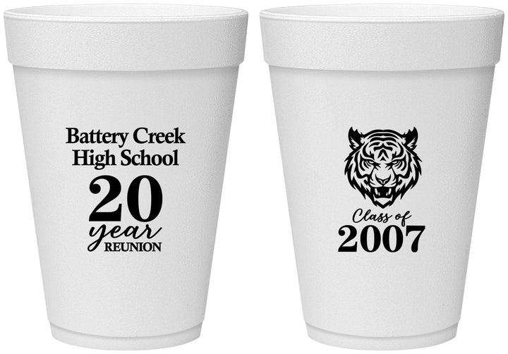 Personalized Class Reunion 16 oz Foam Cups - Class Of 2007 20 Year | 140016