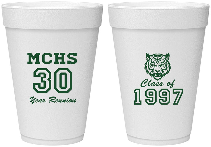 Personalized Class Reunion 16 oz Foam Cups - Class Of 1997 30 Year | 140017