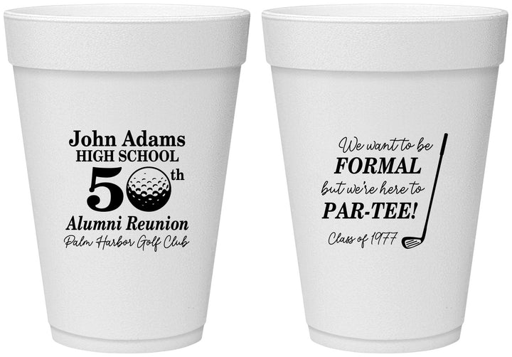 Personalized Class Reunion 16 oz Foam Cups - Class Of 1977 50 Year | 140024