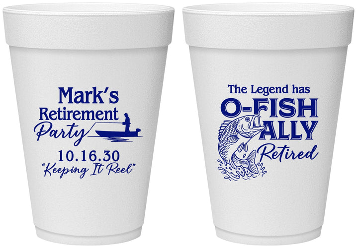 Personalized Retirement 16 oz Foam Cups - Ofishally Retired | 150008