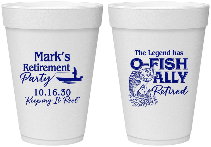 Personalized Retirement 16 oz Foam Cups - Ofishally Retired | 150008