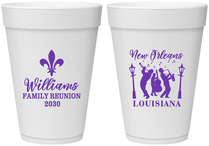 Personalized Family Reunion 16 oz Foam Cups - New Orleans | 160030