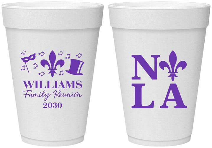 Personalized Family Reunion 16 oz Foam Cups - New Orleans | 160031