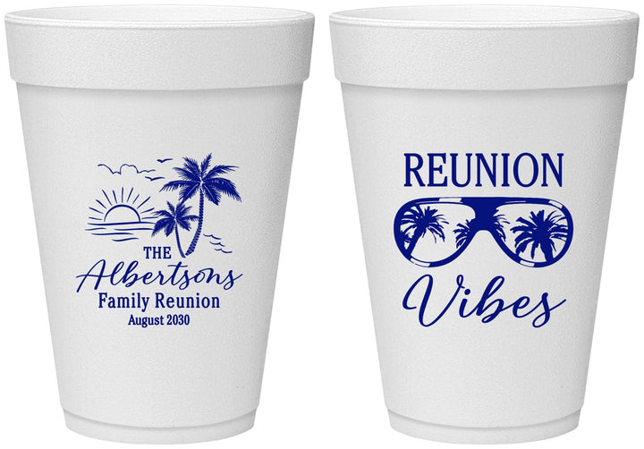 Personalized Family Reunion 16 oz Foam Cups - Beach | 160034