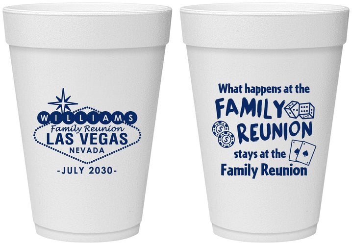 Personalized Family Reunion 16 oz Foam Cups - Las Vegas | 160038