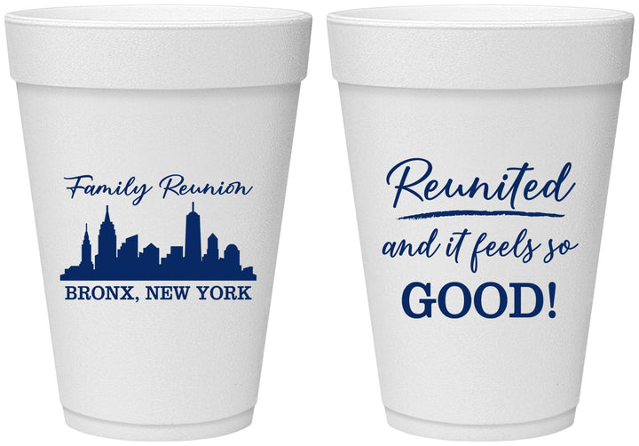 Personalized Family Reunion 16 oz Foam Cups - New York | 160039