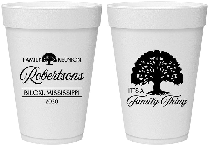 Personalized Family Reunion 16 oz Foam Cups - Tree Family Thing | 160054