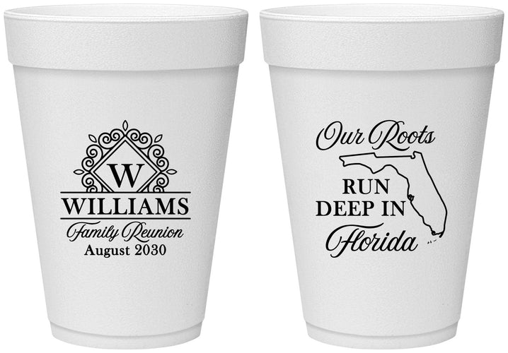 Personalized Family Reunion 16 oz Foam Cups - Florida | 160057