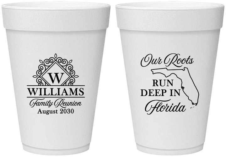 Personalized Family Reunion 16 oz Foam Cups - Florida | 160057