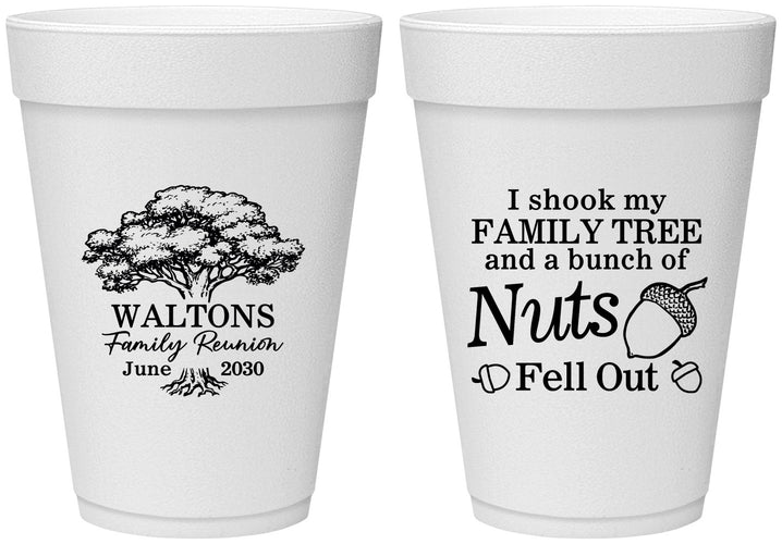 Personalized Family Reunion 16 oz Foam Cups - Tree | 160058