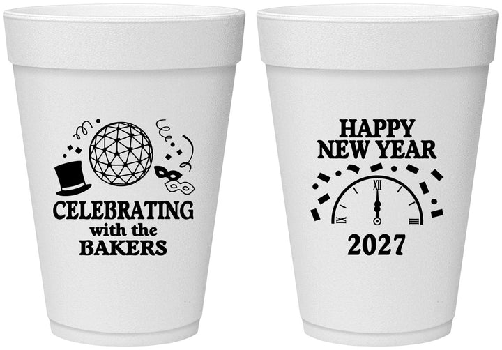 Personalized New Years 16 oz Foam Cups - 2027 Countdown | 170010