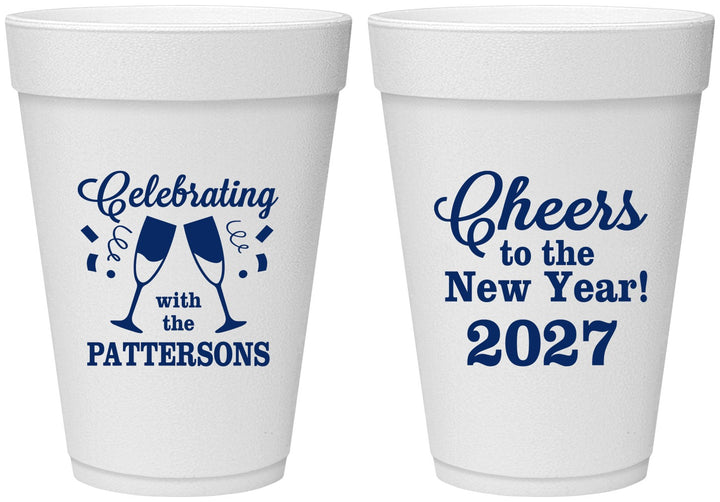 Personalized New Years 16 oz Foam Cups - 2027 Cheers | 170011