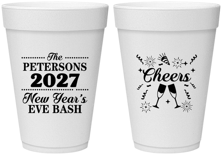 Personalized New Years 16 oz Foam Cups - 2027 Cheers | 170017