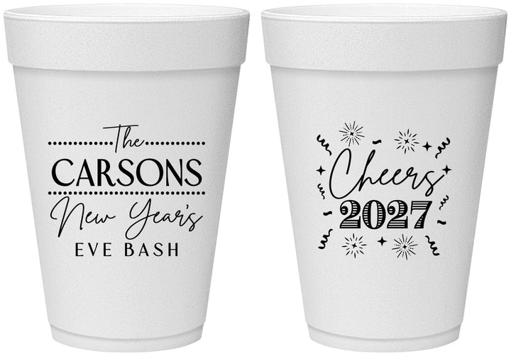 Personalized New Years 16 oz Foam Cups - 2027 Cheers | 170018