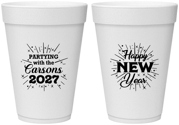 Personalized New Years 16 oz Foam Cups - 2027 Nye | 170020