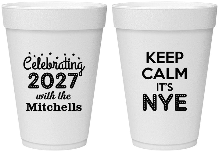 Personalized New Years 16 oz Foam Cups - 2027 Nye | 170025