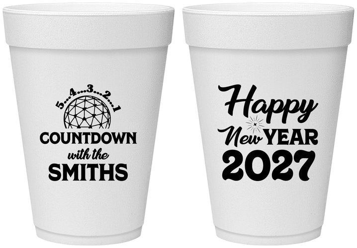 Personalized New Years 16 oz Foam Cups - 2027 Countdown | 170026