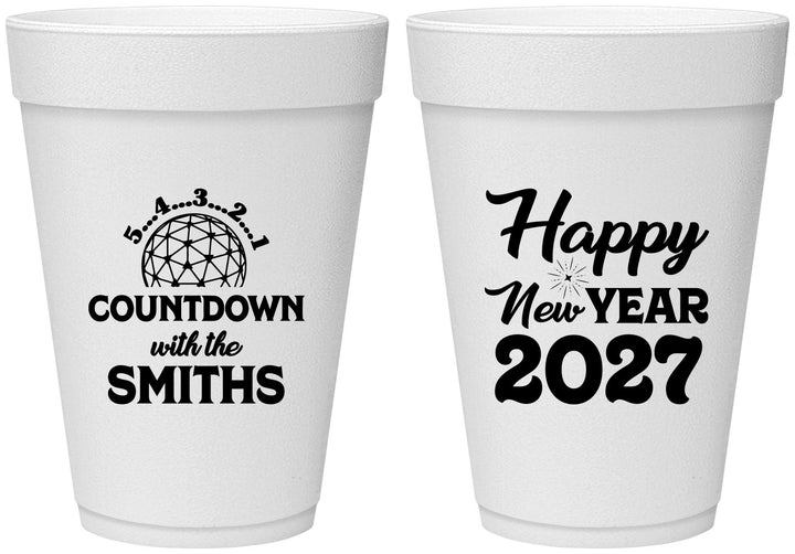 Personalized New Years 16 oz Foam Cups - 2027 Countdown | 170026