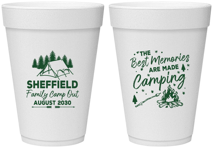 Personalized Family Vacation 16 oz Foam Cups - Camping Park | 180015