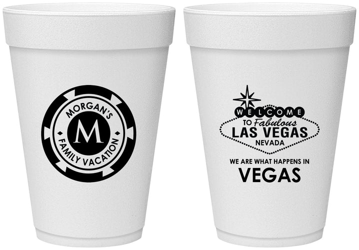 Personalized Family Vacation 16 oz Foam Cups - Las Vegas | 180049